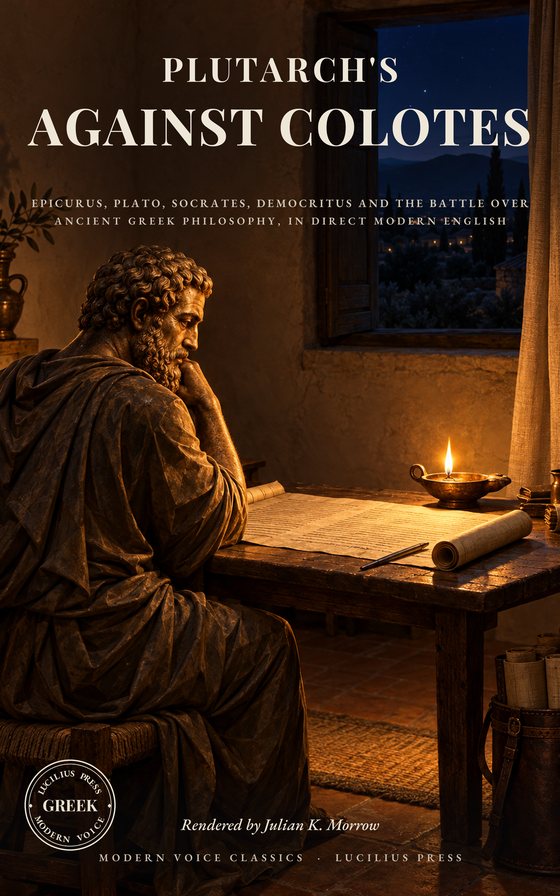 Plutarch's Against Colotes cover